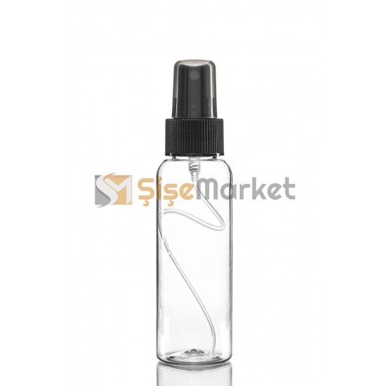 100 ML Oval Pet Şişe Siyah Spreyli