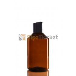 250 ML Amber Pet Şişe Siyah Disctop Kapaklı