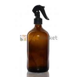 500 ML Amber Ecza Şişesi Siyah Mini Triggerli