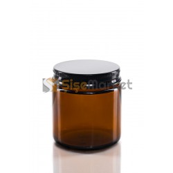 100 ML Siyah Metal Kapaklı Amber Cam Kavanoz