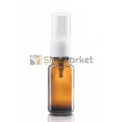 5 ML PARFÜM ŞİŞESİ CAM ŞİŞE AMBER RENK BEYAZ SPREYLİ FISFISLI