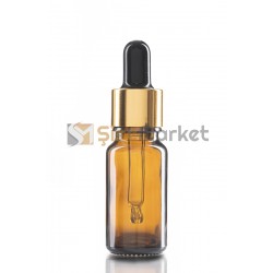 5 ML KOZMATİK ŞİŞESİ CAM ŞİŞE AMBER RENK SİYAH İÇTEN DAMLALIKLI 