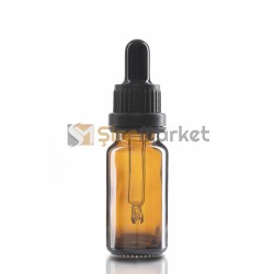 5 ML KOZMATİK ŞİŞESİ CAM ŞİŞE AMBER RENK BOŞ DAMLALIKLI SİYAH LASTİK SİYAH PLASTİK KİLİTLİ DELİKLİ KAPAK